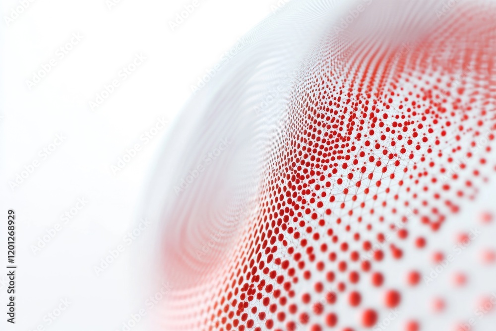 Poster A close-up view of a red and white object, suitable for use in photography or design projects