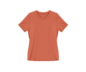 Heather orange blank tee shirt waist wear, women template mockup front view