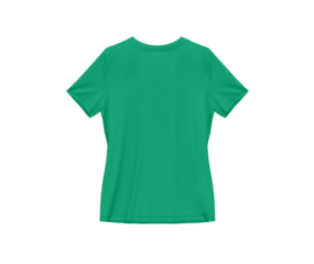 Kelly green blank tee shirt waist wear, women template mockup back view