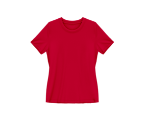 Cherry red blank tee shirt waist wear, women template mockup front view