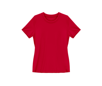 Cherry red blank tee shirt waist wear, women template mockup front view