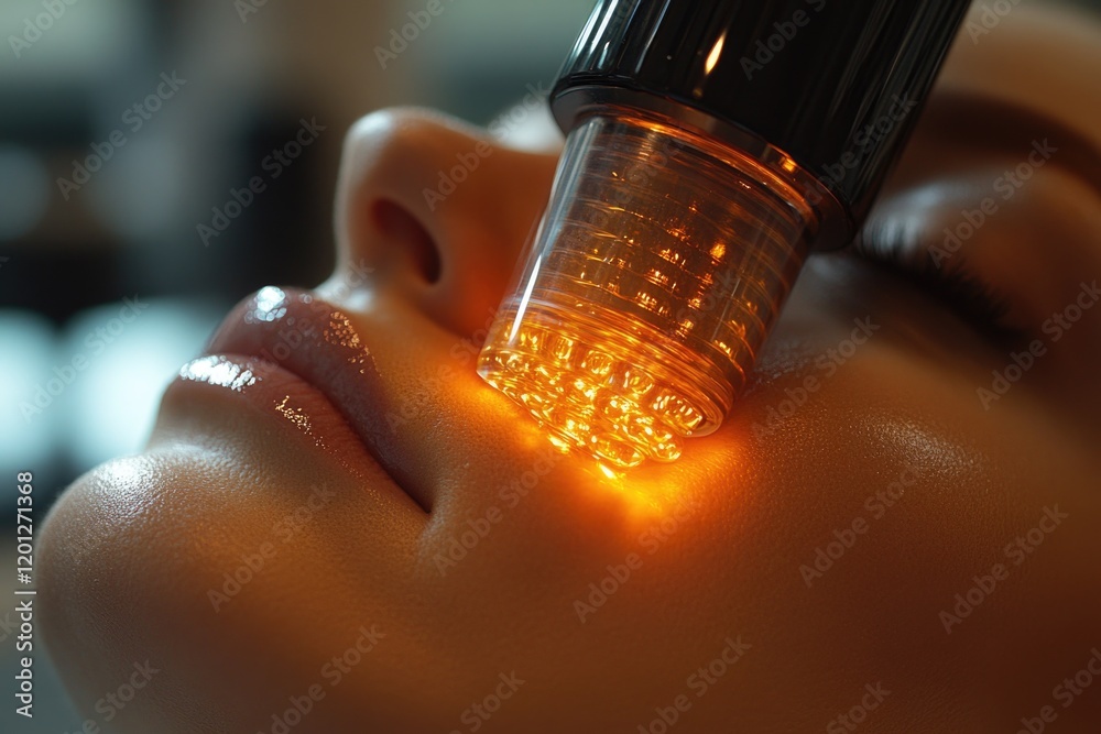 Aufkleber a close-up shot of a person's face illuminated by a light source