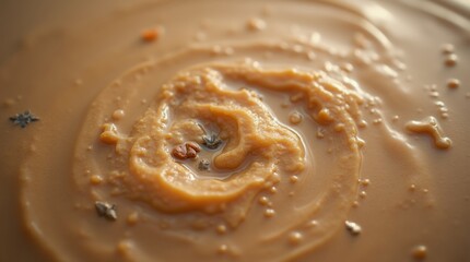 A close-up of muddy water