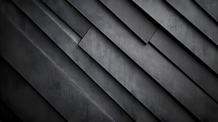 Black white dark gray abstract background. Geometric pattern shape. Line triangle polygon angle. Gradient. Shadow. Matte. 3d effect. Rough grain grungy. Design. Template. Presentation.