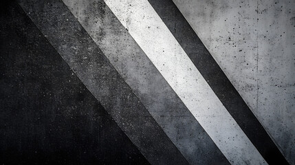 Fototapeta premium Black white dark gray abstract background. Geometric pattern shape. Line triangle polygon angle. Gradient. Shadow. Matte. 3d effect. Rough grain grungy. Design. Template. Presentation.
