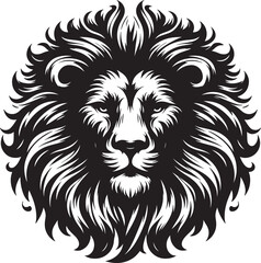  silhouettes style lion vector art