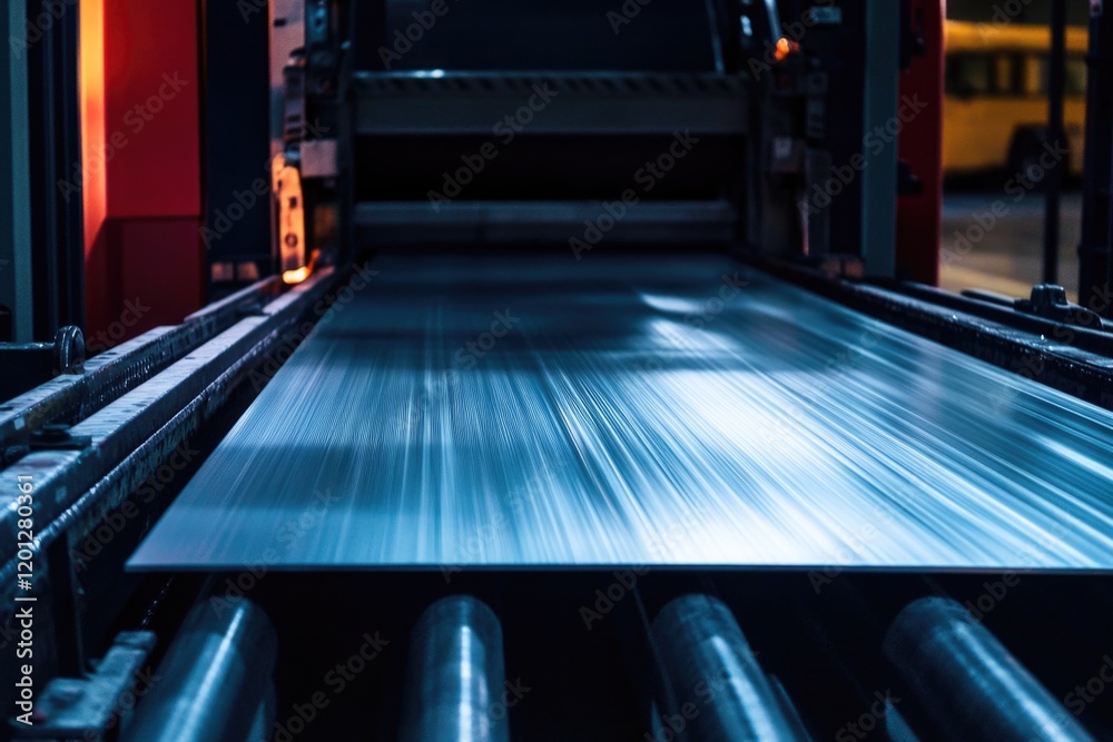 Poster Machine works on a sheet of metal with precision and accuracy