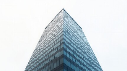 Obraz premium Tall Office Building Realistic Image On White Background