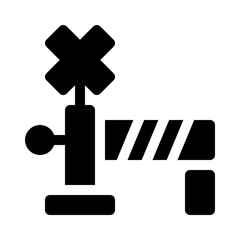 Level Crossing glyph icon