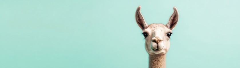 Obraz premium Quirky Llama Close-Up