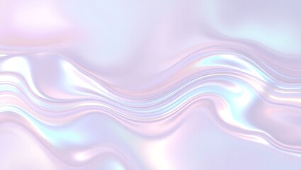 Naklejka premium Pastel abstract fluid art, dreamy marbled texture, soft swirling patterns, iridescent holographic effect, ethereal color palette, pink lavender turquoise, smooth flowing lines