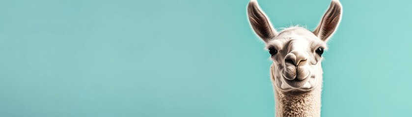 Fototapeta premium Quirky Llama Close-Up