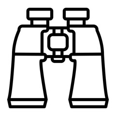 Binocular Vector Line Icon Design