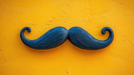 Minimalist April Fool's Day concept with fake moustache.