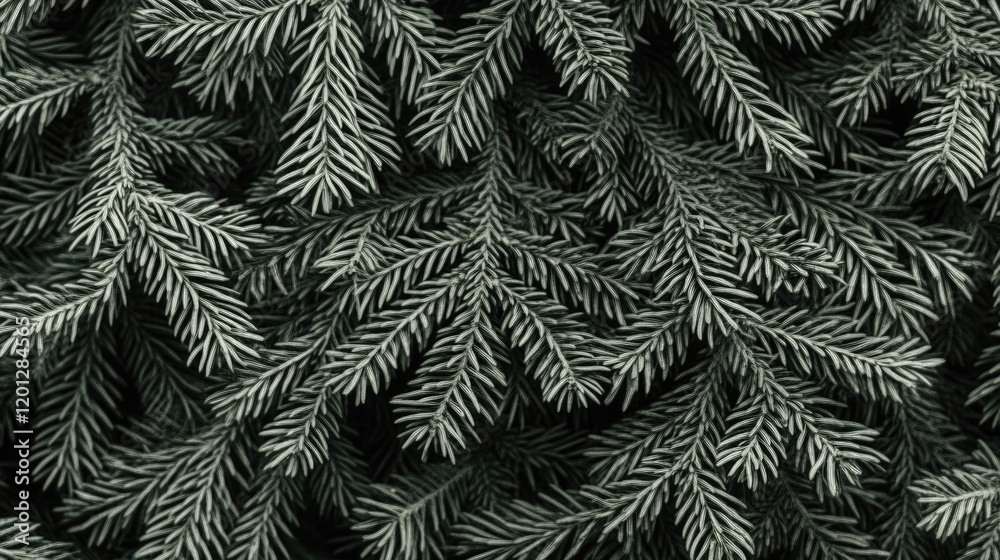 Poster A detailed shot of a pine tree's trunk and branches, ideal for use in environmental or botanical contexts