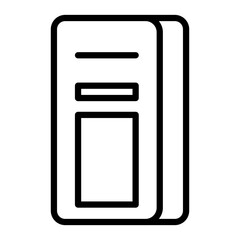 Travel Wallet Vector Line Icon Design