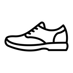 Travel Shoes Vector Line Icon Design