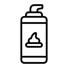 Shaving Cream Vector Line Icon Design