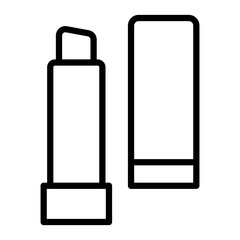 Lip Balm Vector Line Icon Design