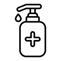 Fototapeta premium Hand Sanitizer Vector Line Icon Design