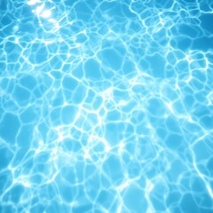 Obraz premium Shimmering pool water, sunlight reflections, crystal clear turquoise, rippling surface, calm water texture, summer vibes, refreshing aqua tones, underwater patterns, peaceful swimming pool