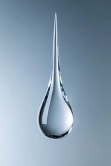 Fototapeta premium A single water droplet with a long stem sticking out, often found in nature