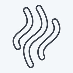 Icon Smoke. related to Smoking symbol. line style. design editable