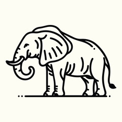 Elephant Sketch Drawing Line Art Animal Wildlife