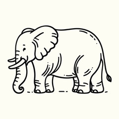 Elephant Sketch Drawing Line Art Animal Wildlife