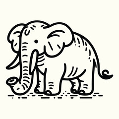 Elephant Sketch Drawing Line Art Animal Wildlife