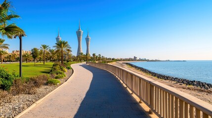 Coastal Walkway with Ocean View