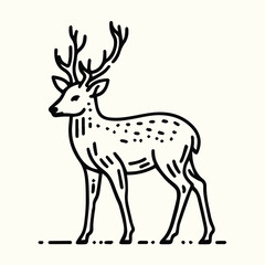 Deer Sketch Drawing Line Art Animal Wildlife