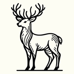 Deer Sketch Drawing Line Art Animal Wildlife