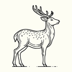Deer Sketch Drawing Line Art Animal Wildlife