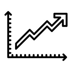 Line Graph Vector Line Icon Design