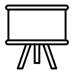 Whiteboard Vector Line Icon Design