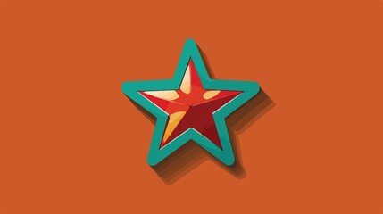 Bright Glossy Star Vector Isolated Illustration in Flat Vector Style