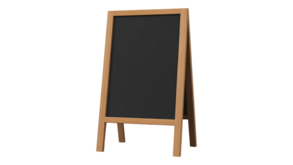 Blank A Frame Blackboard Sign Wooden Stand Empty Chalkboard Menu Board for Restaurant Cafe or Shop