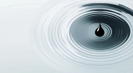 Abstract ripple effect with a central black drop.