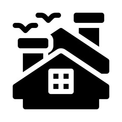 Roof glyph icon