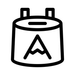 Chalk Bag line icon