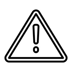 Warning Vector Line Icon Design