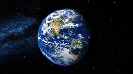 Poetic Earth Month Stunning view of earth from space featuring north and south america