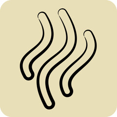 Icon Smoke. related to Smoking symbol. hand drawn style. design editable
