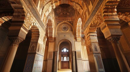 Fototapeta premium Ornate Interior Architecture Of A Historic Mosque