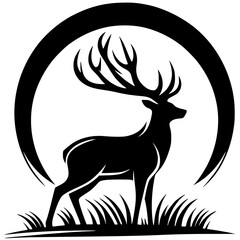 Deer logo silhouette