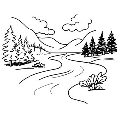 winter forest landscape