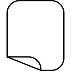 Obraz premium Simple vector icon paper sheet 