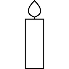 Naklejka premium Simple vector icon table candle
