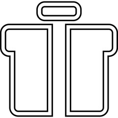 Simple vector icon gift